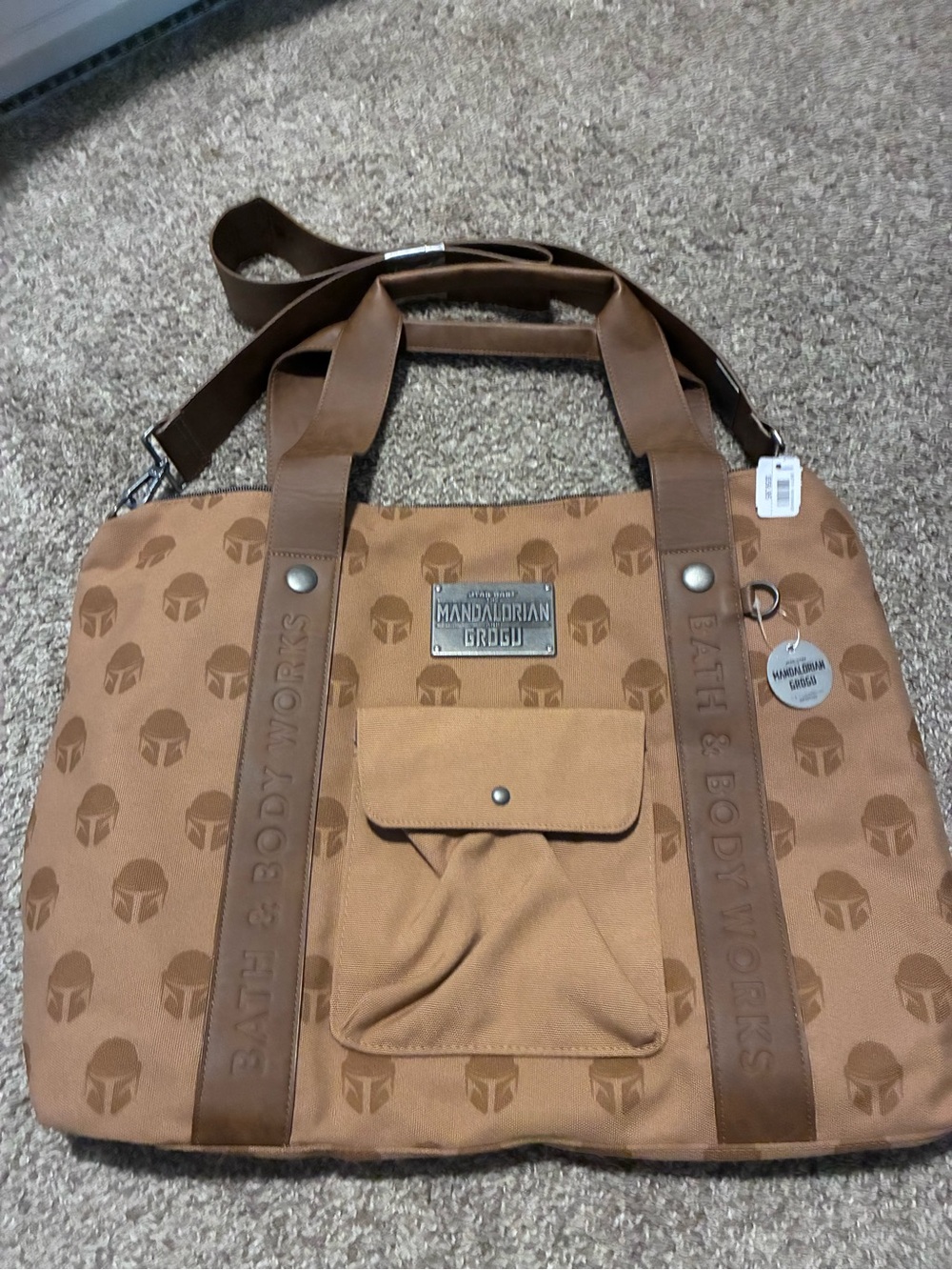 Bath & Body Works Star Wars Mandalorian and Grogu Tote Bag - NWT!